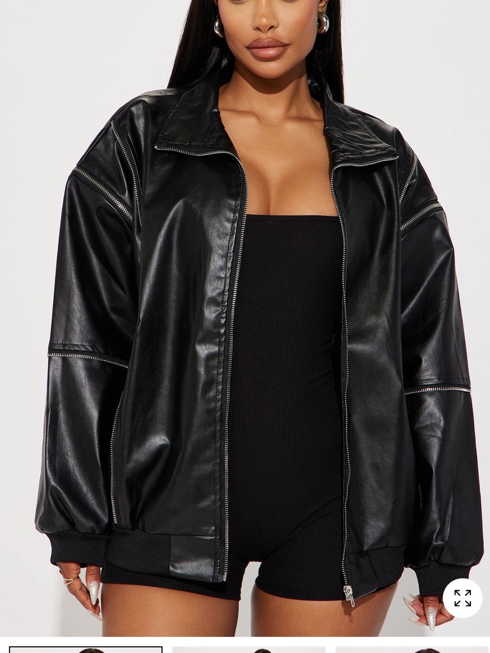 Faux leather jacket